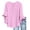 Hot Pink, variant on Qiopertar Women's 3/4 Lace Sleeve V-Neck Button Blouse Casual Loose Fit Top Spring Summer Boho Shirt, Light Blue 3XL