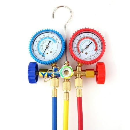 Professional High Quality R410A R22 R404A AC Brass Manifold Gauge Tool Set Practical for home or business and protable to take