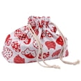 thumbnail image 1 of EeaseMX Bolsa bento japonesa gruesa de doble capa con cordón de algodón y cáñamo (roja), 1 of 7