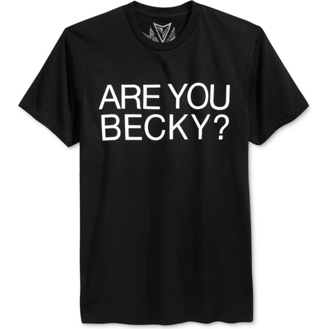 Univibe Hombre ¿Eres Becky? Camiseta gráfica, negra, extragrande Univibe Camiseta gráfica