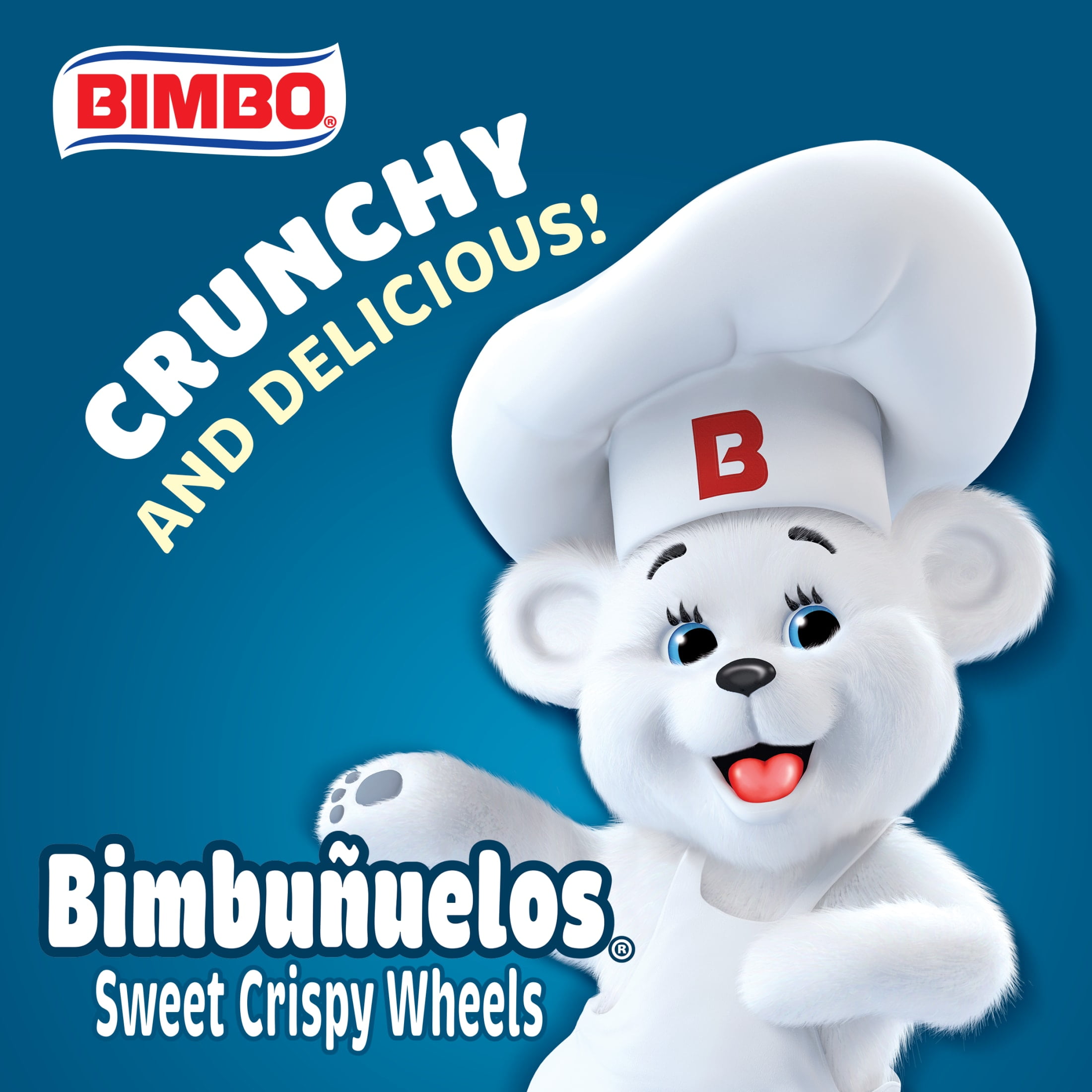 Bimbo Bimbuñuelos Sugar Sweet Crispy Wheels, 3 packs, Pastries, 6.99 oz Tray