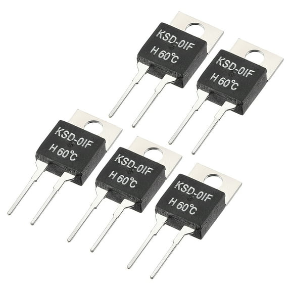 KSD-01F Thermostat , Temperature Controller 60℃ N.O Normal Open 5pcs