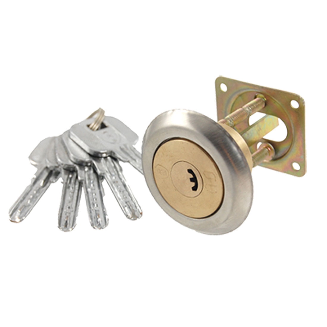 Garage Security Brass Tone Tapered Ned Door Locks with keys