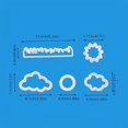 thumbnail image 3 of 5pcs Cloud Shaped Cake Mold, Plastic Cookie Mold, Baking Tools, 3 of 4