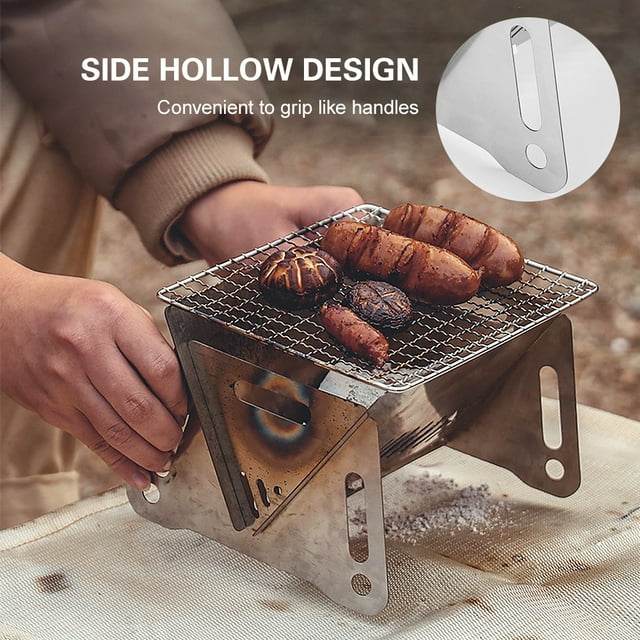 Four Extérieur, Poêle Portable en Acier Inoxydable avec Plaque Extérieure Portable Huiop Poêle à Bois Portable en Acier Inoxydable avec Plaque Siuke Hxber Tubbek