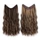 thumbnail image 1 of Xiao Hua Extensiones de cabello de alambre, gruesas, rizadas, onduladas, invisibles, con clip, sintéticas, para mujer, 20 pulgadas, color rubio castaño., 1 of 2
