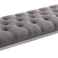 thumbnail image 4 of Hawthorne Collections 18" Modern Stainless Steel Bedroom Bench in Gray, 4 of 5
