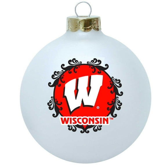 Boelter 4076699018 Wisconsin Decals Ornament - Large Glass Ball