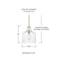 thumbnail image 6 of Capital Lighting 325712AD 1 Light 15" Tall Pendant - Brass, 6 of 7