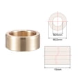 thumbnail image 2 of Uxcell Sleeve Bearings Cast Brass Self-Lubricating Bushing 0.98 x 1.30 x 10.20 inch, 2 of 5