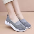 thumbnail image 2 of ibiyuan Orthopedic Shoes for Women Knit Upper Embroidery Walking Shoes for Women Arch Support Walking Anti-Skid Womens Walking Sneakers Classic Hands Free Platform Mary Janes Pull-On Shoes, 2 of 9