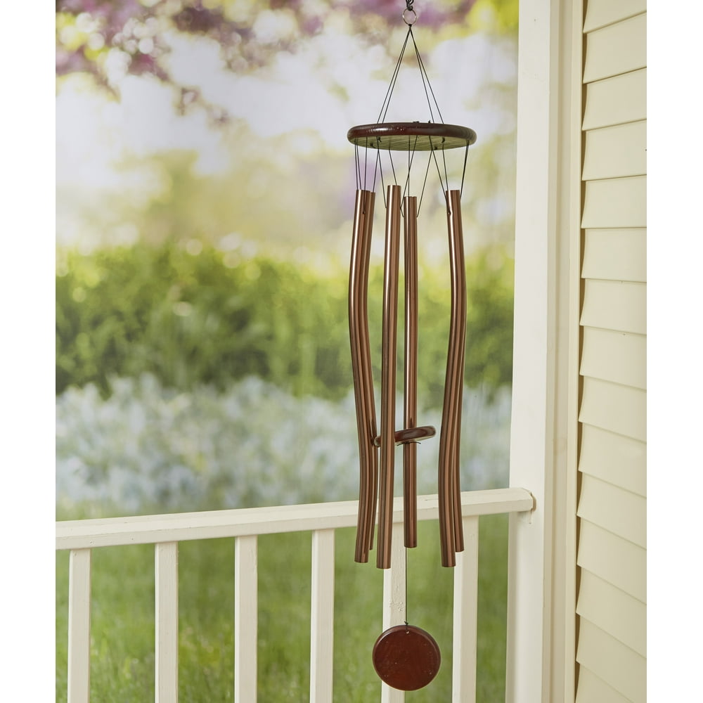 Oversized 48" Hanging Wind Chime with Six Aluminum Tubes Copper