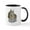 White/Black Inside, variant on CafePress - Rabbit 61 Mugs - 11 oz Ceramic Mug - Novelty Coffee Tea Cup