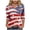 A107-Brick Red, variant on Vintage Distressed American Flag Womens Independence Day USA Print Tops 3/4 Length Sleeve Summer V Neck Shirts Casual Tunic Tops USA Flag 4th of July T-Shirt (M,A107-Navy)