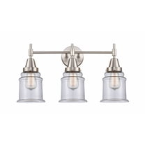 447-3W-SN-G182 Innovations Lighting Canton - 3 Light Bath Vanity-12.5 Inches Tall and 24 Inches Wide-Satin Nickel Finish-Clear Glass Color