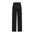 thumbnail image 6 of Sevevn Women's Work Pants Mid Rise Relaxed Straight Leg Cargo Casual Trousers With Multi Pockets Black M Up to 30% Off, 6 of 8