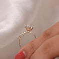 thumbnail image 6 of Cora Jewellery 1.7CT Oval Solitaire Moissanite Engagement Ring For Women, 18K Rose Gold, 6 of 7