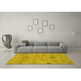 thumbnail image 3 of Ahgly Company Indoor Round Oriental Yellow Traditional Area Rugs, 8' Round, 3 of 4