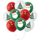 thumbnail image 2 of 15 globos navideños de 10 pulgadas con estampado navideño, globo de látex, Papá Noel, alce, árbol de Navidad, decoración para el hogar, 2 of 5