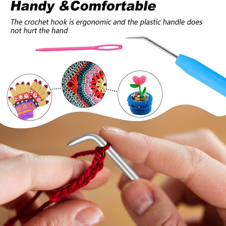 E-outstanding 3-Pack Crochet Hook Kit for Knifty Knitter and Knitting Loom  Hook with 3-Pack Needle, Random Color