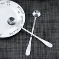 thumbnail image 3 of Juego de 2 cucharas para servir con orificio de drenaje, cuchara de oliva de acero inoxidable para frasco, cucharas de pepinillo para recipientes de 7,5"., 3 of 5