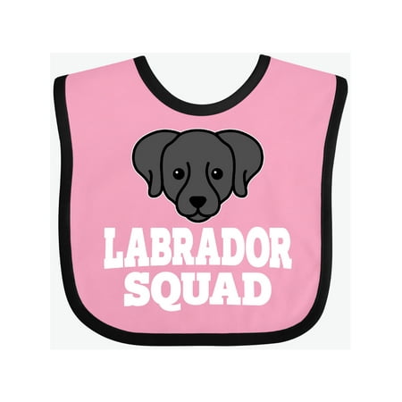 

Inktastic Dog Black Labrador Squad Gift Baby Boy or Baby Girl Bib