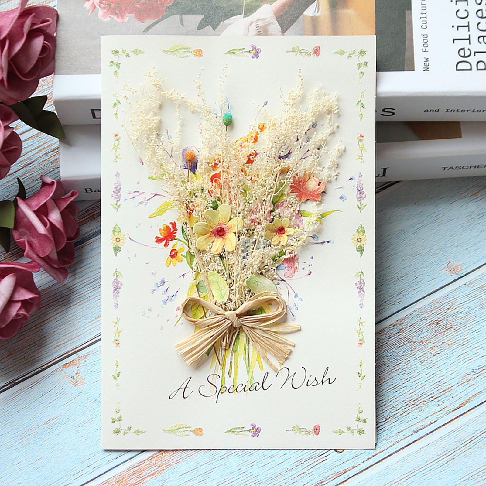 Dried Flower Greeting Card – Give Chances