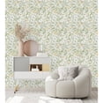 thumbnail image 2 of White and Yellow Floral Wallpaper Pre-Pasted - 25"W x 125"H, 2 of 3