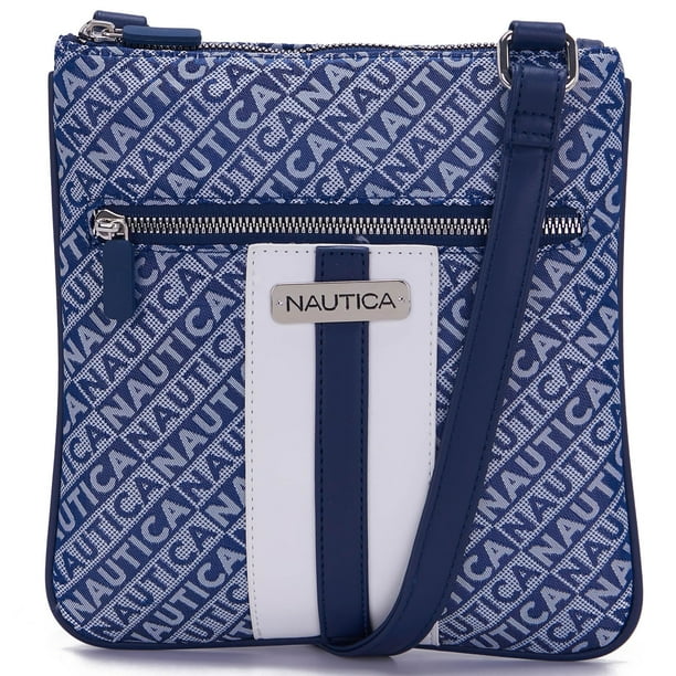 Bandolera Nautica Lakeside Signature Jaquard Indigo para mujer