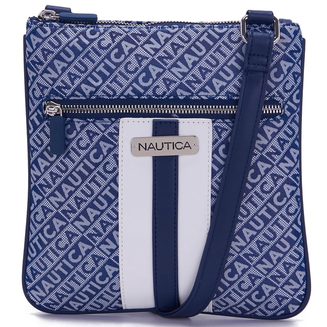 Bandolera Nautica Lakeside Signature Jaquard Indigo para mujer