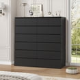thumbnail image 3 of Homfa 7 Drawer Dresser for Bedroom, Modern Tall dresser Chest of Drawers for Living Room, Black, 3 of 7