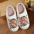 thumbnail image 2 of Womens Fuzzy Slippers 2025 Christmas Bow Cherry Cute Memory Foam House Shoes Non Slip Comfy Home Bedroom Slip on, 2 of 4
