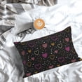 thumbnail image 3 of Salouo Heart and Stars Pattern Pillow Cases,1PC Pillow Covers with Envelope Closure Decorative Pillow Case for Bed Couch,Pillows Not Included-16"x24", 3 of 6