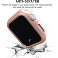 thumbnail image 2 of 4 Pack Compatible for Apple Watch Case 45mm [NO Screen Protector] Series 7, Hard PC Bumper Case Protective Cover Frame Compatible for iWatch 45mm, Black/Rose Gold/Silver/Clear, 2 of 5