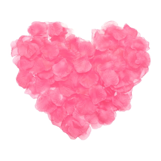 Uxcell 500 piezas de pétalos de rosa artificiales, pétalos de flores de seda falsa para decoración de bodas, fiestas, propuestas y aniversarios, rosa brillante