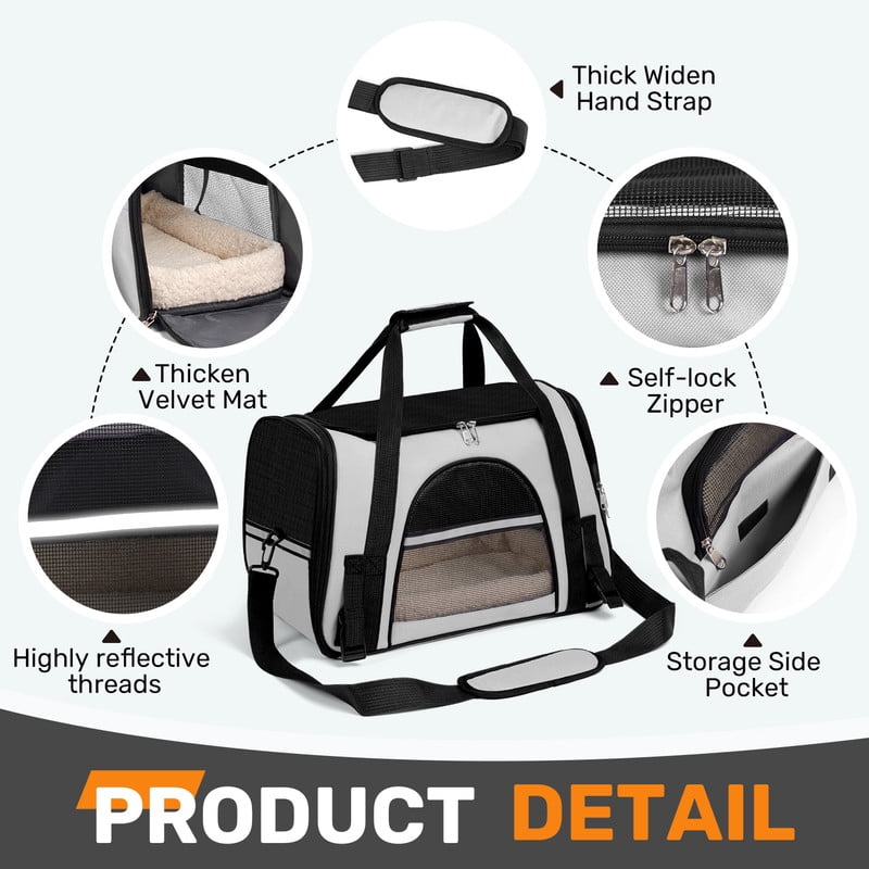Cat Carriers Dog Carrier For Small Medium Cats Dog Soft Sided, Collapsible Waterproof Travel Puppy Carrier