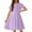 A Lilac, variant on Arshiner Girl's Summer Dresses Ruffle Short Sleeve Swing Flowy Midi Casual Sundress with Pockets