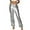 Silver, variant on XFLWAM Women's Shiny Metallic Rave Pants Straight Leg Faux Leather High Waist Pants with Pockets for Party Club Streetwear Pink M