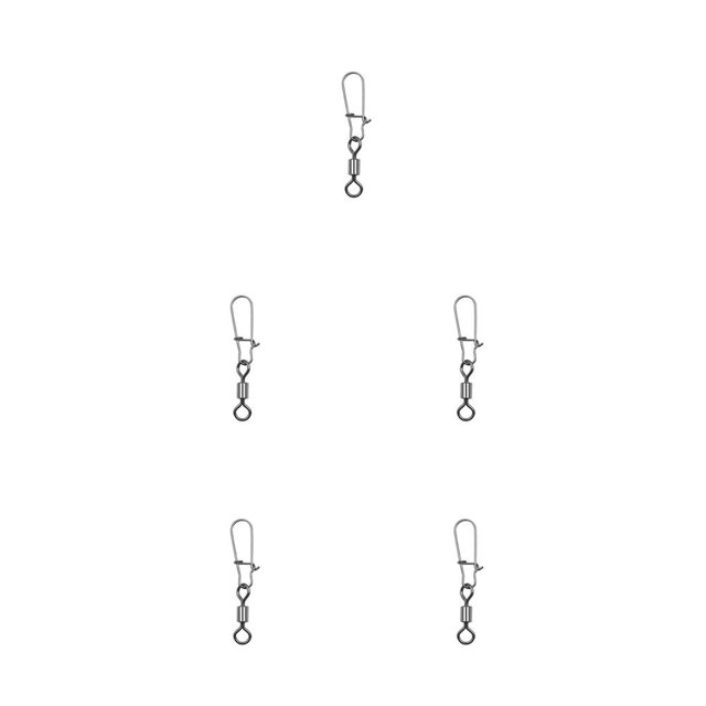 Naiovety Paquete de 10 pines de conector de pesca de acero inoxidable, anzuelo a presión portátil de agua dulce, cebo, aparejos, suministro de anzuelo Type2 NO2