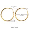 thumbnail image 7 of [Clearance]Hoop Earring Set of 3 Gold Plated Hoop Earrings for Women 25 40 & 70mm, 7 of 7