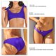 thumbnail image 5 of Traje de baño para mujer Color puro Sin espalda Dividido Transpirable Elástico 2 piezas Bikini Traje de baño Púrpura M, 5 of 5