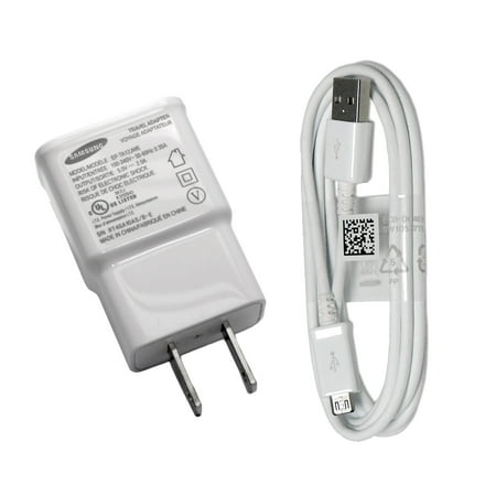Original Samsung Charger - EP-TA12JWE Adaptive Fast Charging Adapter and ECB-DU4EWE MicroUSB Data Cable - 100% OEM Brand NEW in Non-Retail Packaging