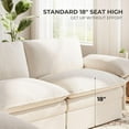 thumbnail image 6 of 110" Cloud Sectional Sofa with Ottoman - Fluffy Comfy 3-Seater Design Sectional Couch for Living Rooms and Apartments, White, 6 of 8