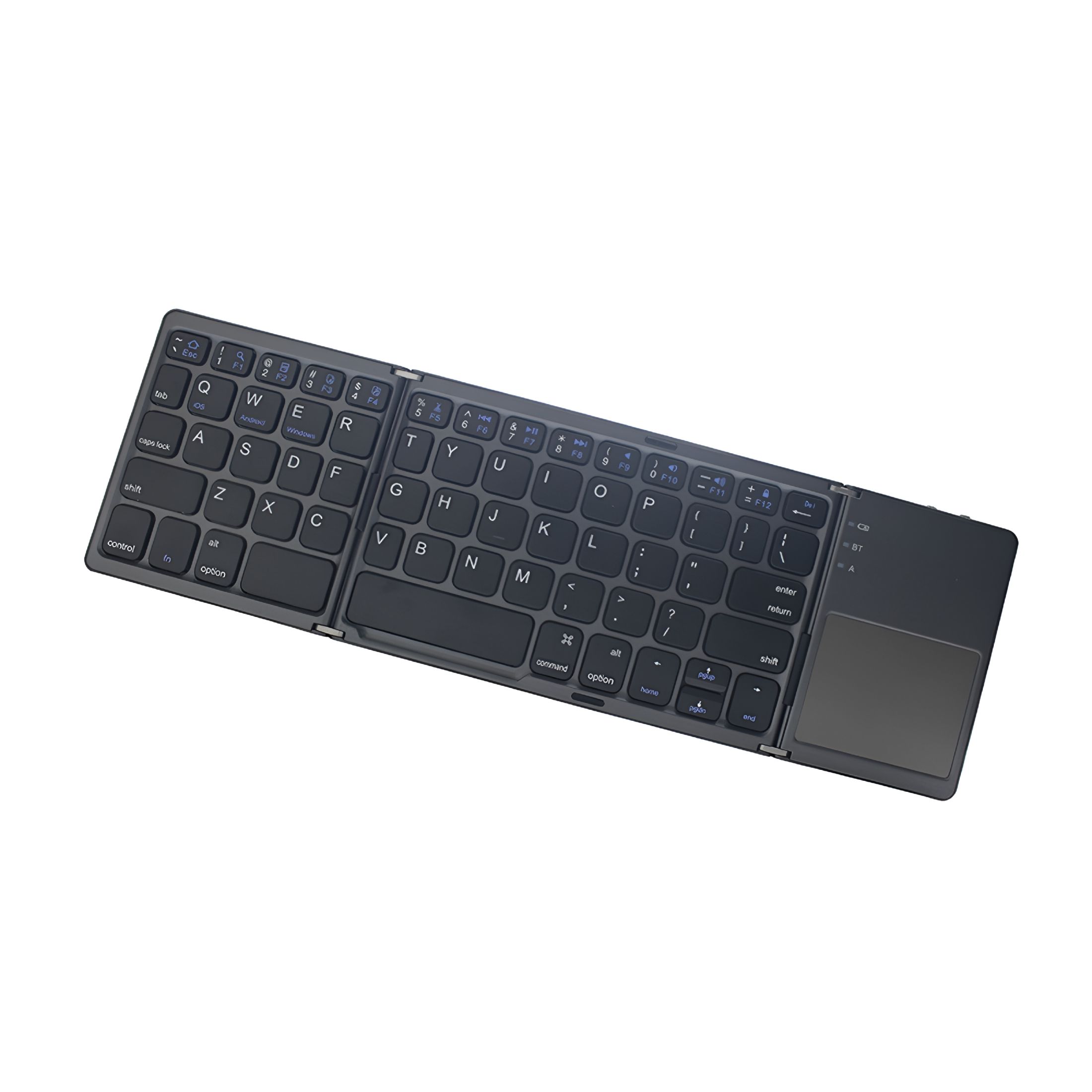 GJX 2026 New Wireless Keyboard Foldable Bluetooth Keyboard Portable Mini Bt Wireless Keyboard with Touchpad for Android Windows Pc Tablet for Office,Travel,Home