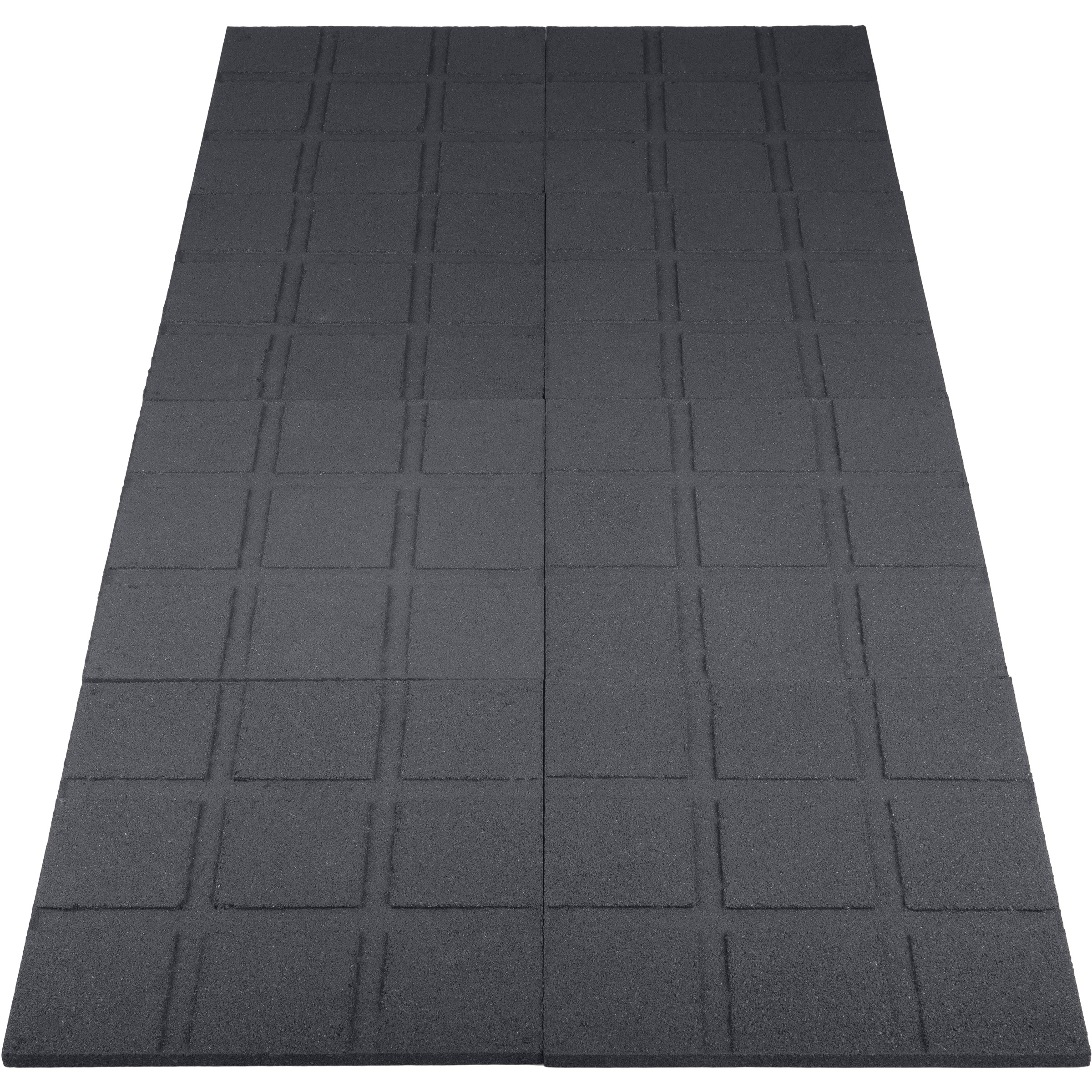 Pure Garden Rubber Deck Tiles 8-Pack - 28SQFT Outdoor Flooring Pavers, Gray