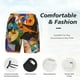 thumbnail image 3 of Balery Abstract Musical Faces Bañador para hombre, shorts de playa de secado rápido con entrepierna y forro de compresión-Small, 3 of 6