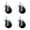 4 Swivel - Top Lock Brakes  - Black, variant on 4 Inch Soft Rubber Wheel Swivel 5/8 Inch Threaded Stem Caster Total Lock Brake