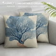 thumbnail image 3 of PHYHOO Decorative Pillow Covers, Summer Linen Nautical Decorative Throw Pillowcases Sea Theme Cushion Cover , Blue, 3 of 5
