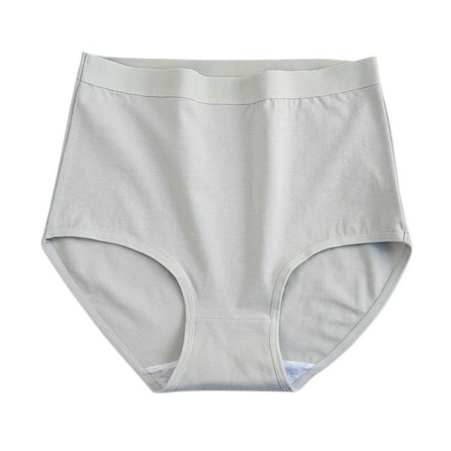 High Waist Panties for Women, Plus Size Tummy Control Briefs with Butt Lifting Seam, Seamless Invisible Wear Under Form-Fitting Clothes. Light Gray 2XL