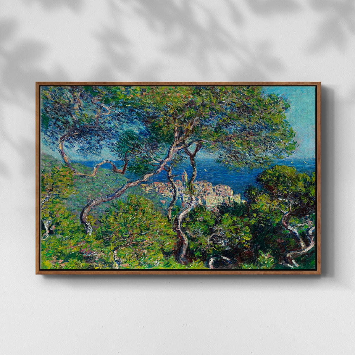 Vintage Landscape-CV By Wexford Home Framed in Walnut Wood Gallery Wrapped Canvas 17 in. x 25 in.